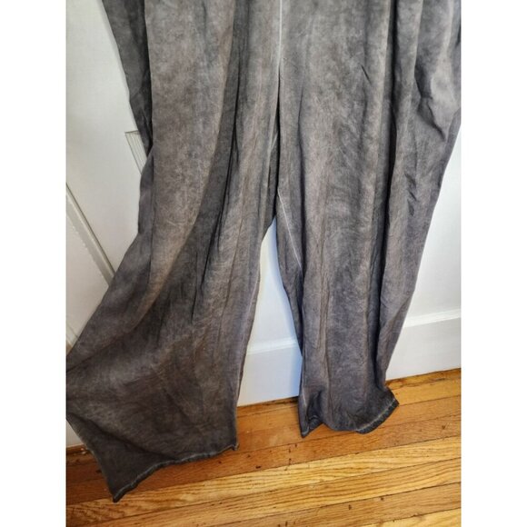 Soft Surroundings Camilla Jumpsuit Gray Pigment Dyed Wide Leg Pockets Sz XL NWT - Picture 5 of 7